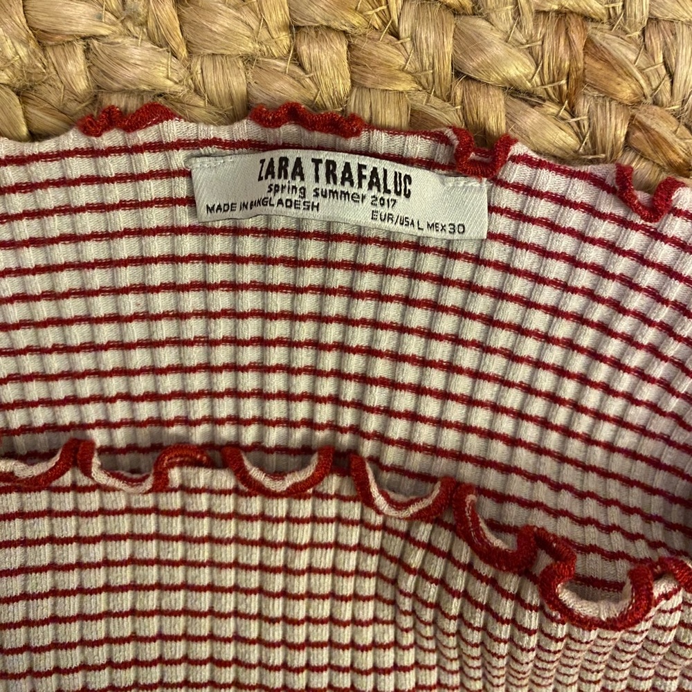 Zara Stripped Off the Shoulder Top